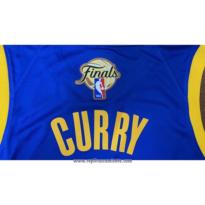 Camiseta Golden State Warriors Stephen Curry #30 Icon 2022 NBA Finals Azul